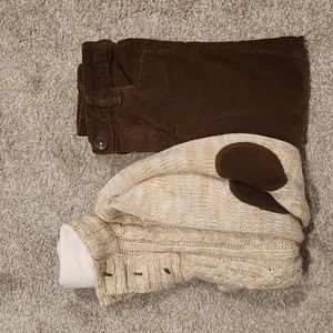 Boys nice sweater corduroy outfit